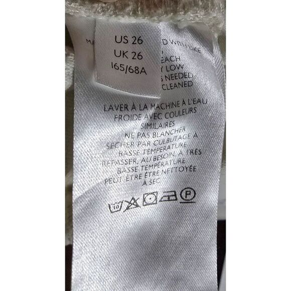 Pilcro Cream Button Detail Overall Shorts Adjustable Straps Back Pockets Size 26 - Picture 9 of 10